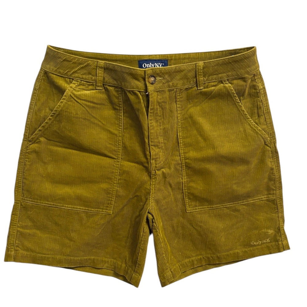 Only NY Corduroy Shorts Men’s 38 Green Pockets Summer Casual Chino New York